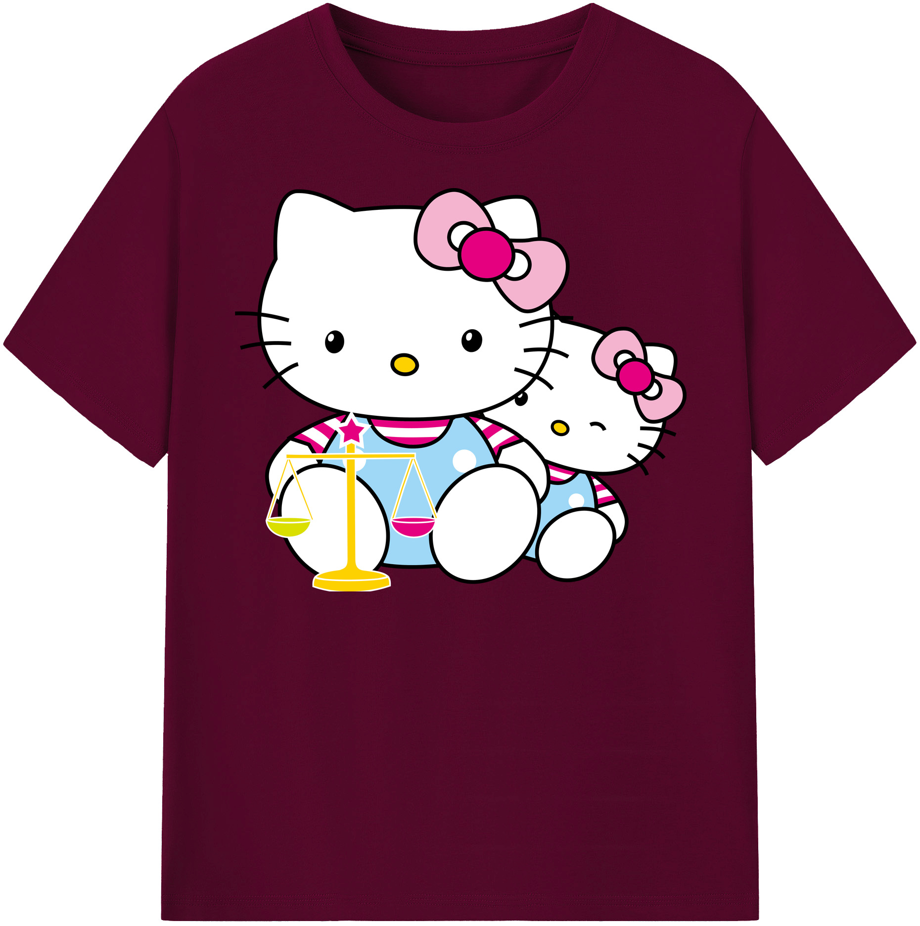 （画像用） Hello Kitty ハローキティ レディースカジュアルプリントTシャツ（綿100％）